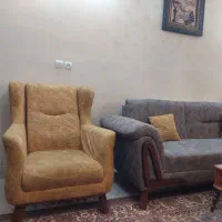 مبل راحتی چستر ۷ نفره طوسی خردلی