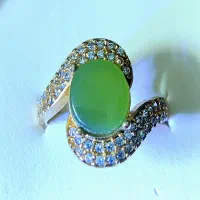 انگشتر یشم طلا روس|بدلیجات|کرمان, |دیوار