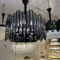 لوستر مدرن اکولایزر ۱۰ شعله کریستال