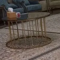 میز جلومبلی استیل گرد