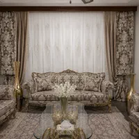 پرده والان تولیدی طوسی صورتی  نو نصف قیمت