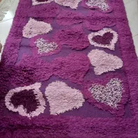 قالیچه فانتزی بنفش قلبی