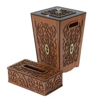 دستمال کاغذ وسطل ست