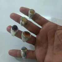 انگشتر نقره کار دست ری فرهادعقیق  اوپال  بابا قوری