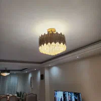 دو عدد لوستر کریستالی پر نور با کنترل|لوستر و چراغ آویز|تهران, طرشت|دیوار