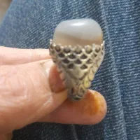 انگشتر نقره عقیق کبود|کلکسیون اشیاء عتیقه|کرمانشاه, |دیوار