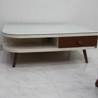 میز جلو مبلی سفید فندقی ام دی اف|مبلمان خانگی و میز عسلی|رشت, عینک|دیوار
