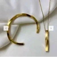 ست استیل بنگل پیچی طلایی کد ۱۲۵