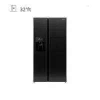 بهترین یخچال ساید جی پلاس ، مشکی استیل