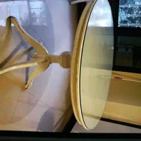 میز گرد 4 نفره به همراه شیشه بدون صندلی