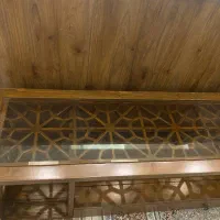 میز تلویزیون چوبی ۲ کشو