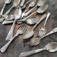 ست تکنفره قاشق و چنگال نوربلین|کلکسیون اشیاء عتیقه|ساری, |دیوار