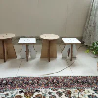 زیر گلدانی چوبی