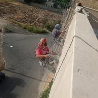 پیچ رولپلاک سنگ نما شستشو رنگ نصب چراغ راپل طناب|خدمات پیشه و مهارت|کرج, مصباح|دیوار