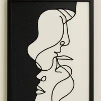 سفارش تابلو دکوراتیو لاین آرت نقش برجسته