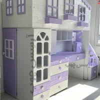 تخت دوطبقه طرح کلبه|تخت و سرویس خواب|تهران, علم و صنعت|دیوار