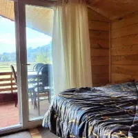 (الیاس) کلبه دوخوابه شیک و نقلی با چشم انداز عالی|اجارهٔ کوتاهمدت ویلا و باغ|ماسال, |دیوار