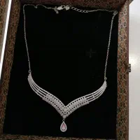 سرویس نقره 925 زمرد اصل معدنی+انگشتر تک زمرد اصل
