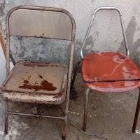 2عدد صندلی آهنی