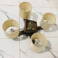 لوستر ۴شعله چوبی
