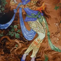 تابلو فرش چله ابریشم