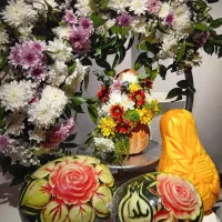 میوه آرایی حکاکی میوه