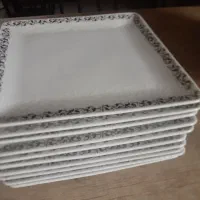 ده عدد بشقاب چینی چهارضلعی شیک