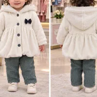 کاپشن و شلوار داخل خز بچگانه