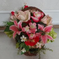 سبد گل خارجی زیبا|گل مصنوعی|اراک, |دیوار