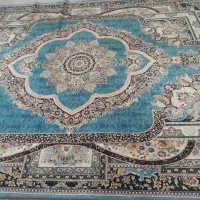 فرش نه متری زمینه ابی خوشرنگ