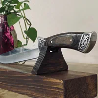 دکوراتیو لوکس چاقوی شکاری با پایه چوبی