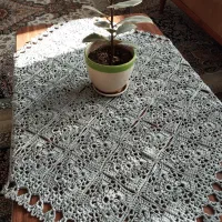 کوسن و رومیزی قلاب بافی نو / سفارشی دوزی|صنایع دستی و سایر لوازم تزئینی|گنبد کاووس, |دیوار