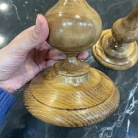 شمع‌دان چوبی دست‌ساز لوکس|صنایع دستی و سایر لوازم تزئینی|مشهد, آزادشهر|دیوار