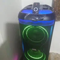 اسپیکر شارژی با دو میکروفن بیسیمی