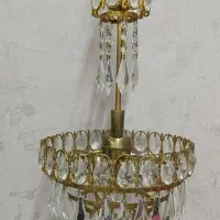 لوستر برنجی و بلور قدیمی