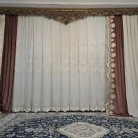 پرده پذیرایی  با والان و  تاج