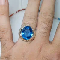 انگشتر نقره توپاز لندنی