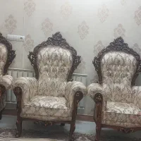 مبلمان سلطنتی 9 نفره همراه با کاور و میز عسلی|مبلمان خانگی و میز عسلی|قزوین, |دیوار