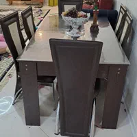 میز نهار خوری ۶ نفره تمام ام دی اف جنس عالی