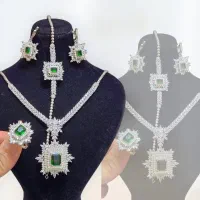 سرویس نقره/دستبند/گردنبند/گوشواره/تک نگین زمرد