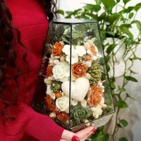 باکس و دسته گل شمعی