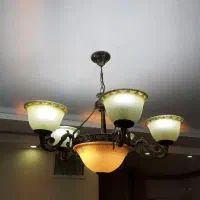 لوستر ۵ شاخه طرح کلاسیک برنز