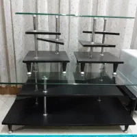 جلو مبلی و دو عدد عسلی شیشه ای|مبلمان خانگی و میز عسلی|فردیس, فردیس|دیوار