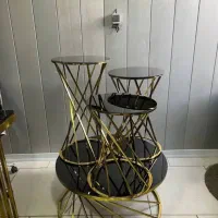 جلومبلی و عسلی فلزی وکیوم شیک با گارانتی|مبلمان خانگی و میز عسلی|ملایر, |دیوار