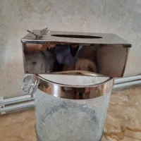سطل آشغال و جا دستمال کاغذی زیبا