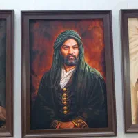 قاب عکس  شمایل|تابلو، نقاشی، عکس|قم, تکیه آقا سید حسنی|دیوار