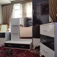 سرویس خواب دونفره در حد نو|تخت و سرویس خواب|سهند, |دیوار