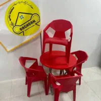 صندلی پلاستیکی میز کمجا فست فودی مد کافه (باغدان)