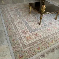 دو عدد فرش ۶ و ۴ متری ست ماشینی ابریشمی