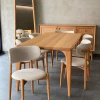 میز ناهار خوری مینیمال نوبل راش با میز چوبی